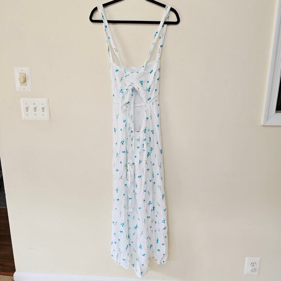 New Show Me Your Mumu Marmont Midi Dress Blue Floral Women's Size L NWT - Picture 7 of 13